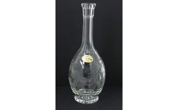 Carafe en cristal taillé à décor de pamp