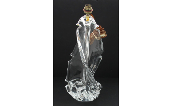 SCHNEIDER - Pied de lampe en cristal tra