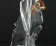 SCHNEIDER - Pied de lampe en cristal tra