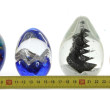 Lot de 4 boules presse-papier en verre d