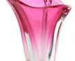 Vase en verre teinté rose, H 20 cm