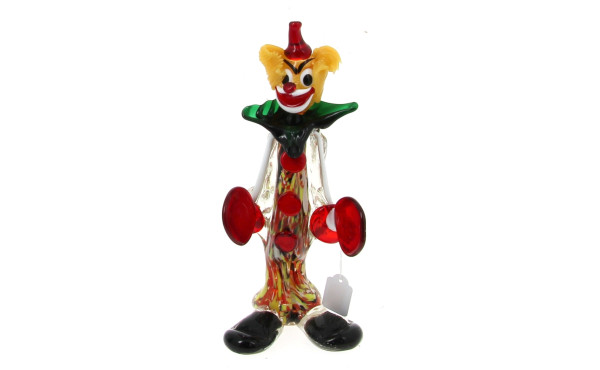 MURANO - Clown en verre de couleurs, H 2