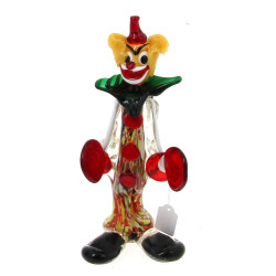 MURANO - Clown en verre de couleurs, H 2