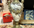 Garniture de cheminée en marbre de coule