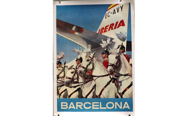 IBERIA - Affiche offset à décor de cheva