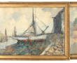 Théophile NICOLET (XIX-XX) "Bateau à sec