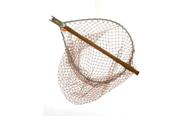 Epuisette truite repliable manche bois, 