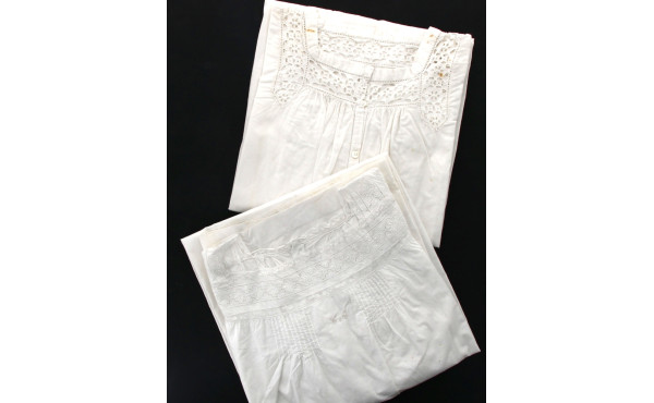 Lot de linge blanc ancien : 7 chemises d
