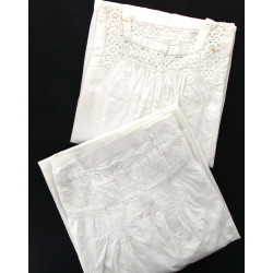 Lot de linge blanc ancien : 7 chemises d