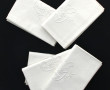 5 torchons d'office anciens monogrammés 