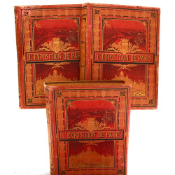 "L'EXPOSITION DE PARIS", 3 livres reliés