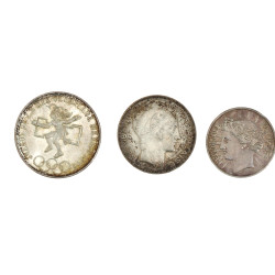 Lot de 3 pièces: 100 fr commémorative Ré
