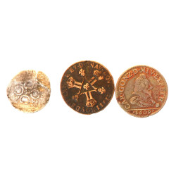 Lot de 3 monnaies féodales: - CHARLES D