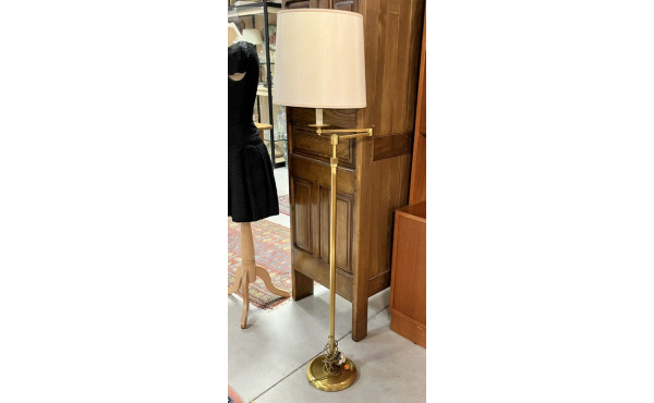 Lampadaire veilleuse articulé en laiton,