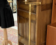 Lampadaire veilleuse articulé en laiton,