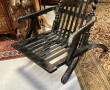 Fauteuil pliant Napoléon III en bois noi