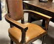 Fauteuil style caquetoire en bois nature