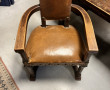 Fauteuil style caquetoire en bois nature
