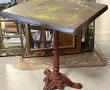 Table de bistrot carrée, piètement fonte