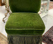 Chauffeuse Napoléon III en velours vert