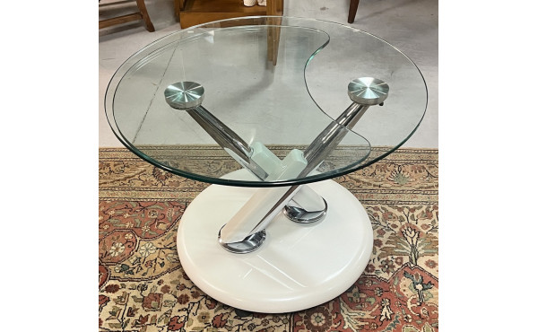 Table basse ronde moderne à deux plateau