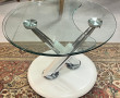 Table basse ronde moderne à deux plateau