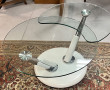 Table basse ronde moderne à deux plateau