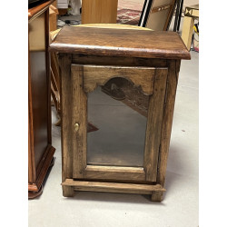 Petit meuble vitrine rustique, électrifé