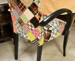 Fauteuil bridge moderne laqué noir et ti