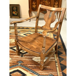 Fauteuil ancien en bois fruitier, belle 