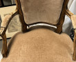 Fauteuil de style Louis XV assise velour