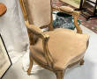 Fauteuil de style Louis XV assise velour