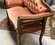 Petite banquette en merisier, assise vel