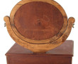 Miroir psyché de table en placage d'acaj
