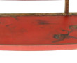 Petite étagère en bois laqué rouge et or