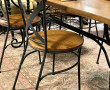 Table rectangulaire plateau en bois frui