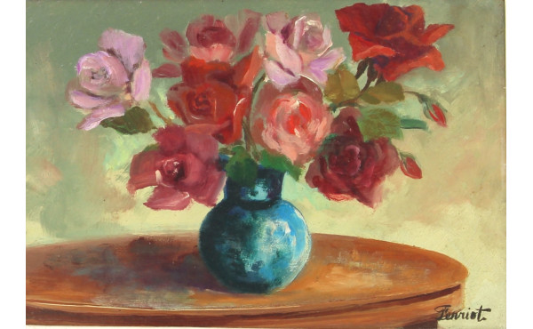 Lucien FERRIOT (1905-?) "Bouquet de rose