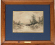 Paul MARTIN (1830-1903) "Paysage avec ef