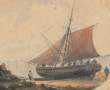 Hyppolyte LALAISSE (1810-1884) "Batau de