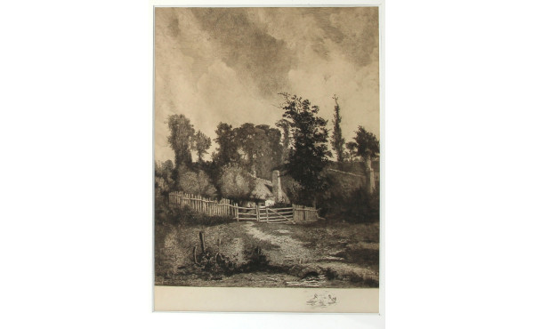Ecole Bretonne (XIXè-Xxè) "Paysage à la 