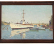 Y.MOREN (Xxème) "Voiliers au mouillage",