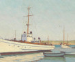 Y.MOREN (Xxème) "Voiliers au mouillage",