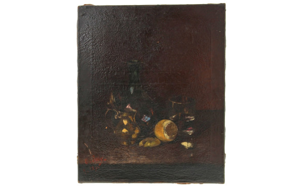 O. JOLY (XIXè-Xxè) "Nature morte au citr