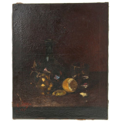 O. JOLY (XIXè-Xxè) "Nature morte au citr