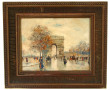 Ecole Xxe "Scène parisienne" huile sur p