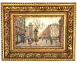 Ecole Xxe "Scène parisienne", huile sur 