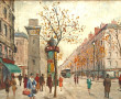 Ecole Xxe "Scène parisienne", huile sur 