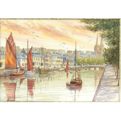 MISSLEN (Xxème) "Le port de Quimper fin 