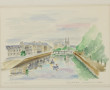 MM QUERVEL (Xxème) "Vue de Quimper", aqu
