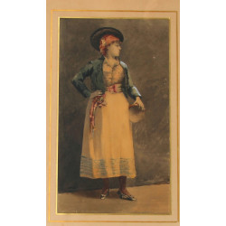 Ecole fin XIXème, monogramme "RD" - "Fem